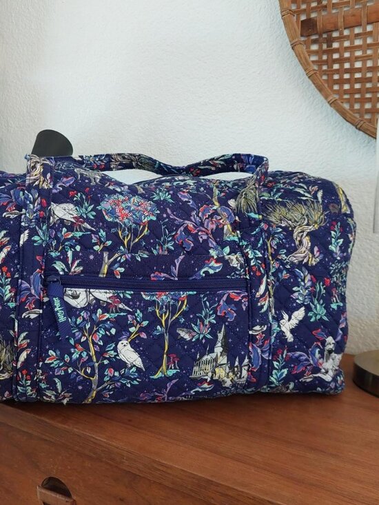 Vera Bradley Handbags - Vera Bradley Harry Potter forbidden forest Duffle Bag with white birds, trees, a